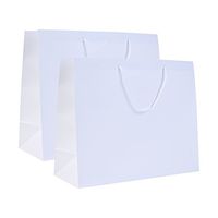 Incredible Packaging - 16" x 6" x 12" Retail Euro Tote Shopping Bags - Heavy Duty 157 GSM - Original Style Paper - Perfect for Merchandise, Retail, Party, Gift Bags. (White Gloss, 20 Bags)