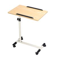 CX Overbed Table Adjustable Medical Bedside Table Hospital Food Tray Rolling Laptop Desk with Tilting Top