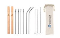 Reusable 12 Piece Stainless Steel Straw Set