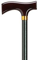 Ladies Dress Stick - Green Ice - Adjustable Electro Plated Texture Finish Aluminum Adjustable 27-inch to 36-inches Walking Cane with Fritz Wood Handle (9-050106)