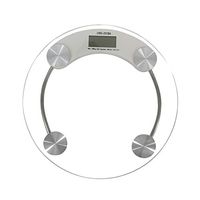 Shentesel 5-150kg Digital Weight Scale Electronic Glass Bathroom Round Transparent Tool - Transparent