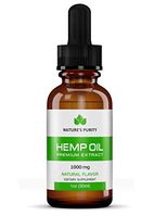 Premium Organic Hemp Oil by Nature's Purity - New Product - 1000mg Extra Strength - 100% Natural, Reduces Anxiety, Inflammation, Joint Pain, Stress