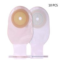 QWERT Co. Wang 10PCS Colostomy Bags Drainable Pouch for Ileostomy Stoma Care One-Piece System Ostomy Supplies with Clamp Closure