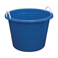 The Big Tub TU0085 Rope-Handle Utility Tub, Blue, 17-Gal. - Quantity 6