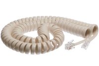 IT Ash Coiled Telephone Handset Cord - 12 Foot Standard Length - 1.5 Inch Flat Leader - Heavy Duty - Universal - GUARANTEED for life - Coiled Telephone Handset Cord 12 FT