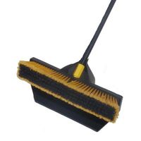 Indoor/Outdoor Push Broom and Brovel 2 in 1 Dustpan Combo 18 inch