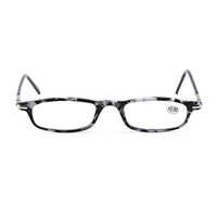 Qi Song Lightweight Retro Rectangular Frame Reading Glasses Unisex Quality Readers +1.0+1.5+2.0+2.5+3.0+3.5 (Black/White, 1.0)