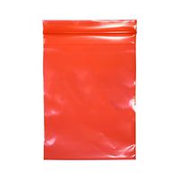 QQ Studio Small Polyethylene Flat Recloseable Ziplock Bags (4" x 6" (100 Bags), Red)