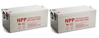 NPP NPD12-250Ah AGM Rechargeable Sealed Lead Acid 8D Deep Cycle 12V 250Ah Battery with Button Style Terminals (2 Pack)