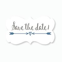 36ct - Save The Date Wedding Envelope Seals (#366) (Navy)