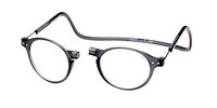 Clic Magnetic Reading Glasses Brooklyn in Grey +2.50