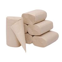 10 Rolls Wood Color Toilet Paper Soft 4-Ply Roll Paper Household Hand Paper Towels Rapid Dissolving Kitchen Toilet Paper (10)
