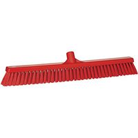 Vikan 31944 Coarse/Fine Sweep Floor Broom Head, Polyester Bristle, Polypropylene Block, 23-1/2", Red