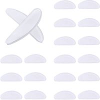 TOODOO 10 Pairs Eyeglasses Nose Pads Glasses Adhesive Silicone Nose Pads Non-Slip Thin Nosepads for Glasses Eyeglasses Sunglasses (Transparent, 1 mm)