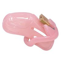 Bantie Male Control Device Chatity Cage with 4 Rings for Convenient Use (Pink, Long)