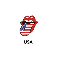 USA Flag Rolling Stone Rock Tongue Sticker Decal Laptop MacBook Luggage Travel Vinyl Waterproof Car Art Music Band Outdoors Window Cellphone Skateboard Graffiti Patches Guitar Drums