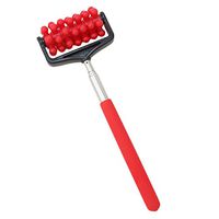 CH Extendable Massager Roller Retractable Back Massager Telescopic Hand Held Body Massager Tool Portable (Red)