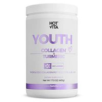 Hot Vita Youth Collagen and Turmeric Powder Peptides - Hydrolyzed, Gluten Free Antioxidant Supplement with Amino Acids for Women's Hair Care, Skin, Nails and Anti-Aging (1 Bottle)
