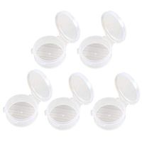 Artibetter 10PCS Mini Empty Clear Round Box with Lid Pill Box Earplug Storage Box