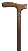 Lord Byron Brown Wooden Walking Cane with Exquisite Collar