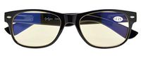 Blue Light Filter UV Protection Classic Eyeglasses Computer Reading Glasses(Black) +2.0