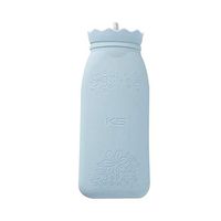 RUKAZA Heating Bottle Environmental Silicone Hot Water Bag with Knit Cover-Great for Pain Relief, Hot & Cold Therapy-Gift for Girls Babys, Christmas, Gift Exchange Pary (Blue, Long)
