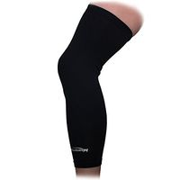 COOLOMG 1PCS Sport Football Basketball Cycling Stretch Leg Knee Long Sleeve, Black, XX-Small