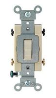 Leviton CS420-2I 20 Amp, 120/277 Volt, Toggle 4-Way AC Quiet Switch, Commercial Grade, Grounding, Ivory