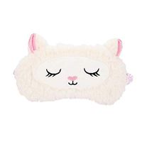 Shinywear Cute Rabbit Sleeping Eye Mask Plush Blindfold Travel Sleep Masks Super Soft Funny Eye Cover for Kids Girls and Adult (Pink Heart White Sheep)