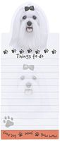 "Maltese Magnetic List Pads" Uniquely Shaped Sticky Notepad Measures 8.5 by 3.5 Inches
