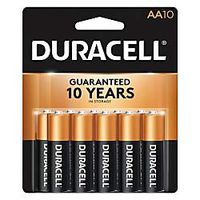 Duracell Coppertop Alkaline AA Batteries, Pack of 10