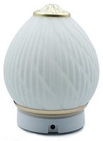 Aroma Diffuser Ultrasonic Essential Oil Aromatherapy Diffusers Stress Relaxing Ceramic Humidifier Adjustable Mist Mode Waterless Auto Shut-off for Office Home Baby Study Yoga Spa White (Gold)