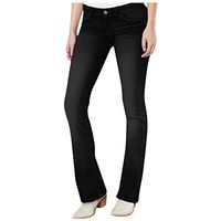 scamper Women's Jeans Mid Waisted Skinny Jean Denim Pocket Trousers Stretch Slim Button Pants Wide Leg Leggings Super Comfy