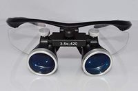 Dental 3.5X Magnifying Glass Magnifier Loupe Head Lamp New Optical Vision (Black)
