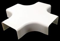 Electriduct Extra Large Latching Cable Raceway Accessories (2100 Series) - 4 Way T - White