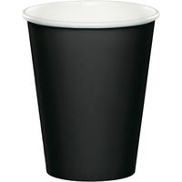 Creative Converting 56000B Pack of 240 Touch of Color Paper Hot/Cold Cups, 9 oz, Black Velvet