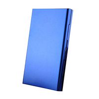 Wewin Portable Pocket Size Women Super Thin Creative Personality Cigarette Box 20 Stickers Ladies Metal Cigarette Gift Box Case (Blue)