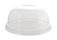 Fineline Super Sips 3192DL 92mm PET Dome Lid No-Hole, Clear