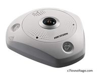 HIKVISION DS-2CD63C2F-IV Smart Series 12MP Outdoor Fisheye Network Camera with Night Vision,2 mm Fixed Lens, Weatherproof Camera.