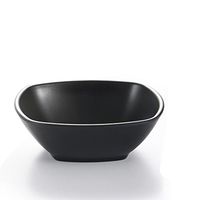 donfohy Matte black four areas bowls, rice porridge, soup, impact washable, home artificial porcelain tableware soup bowl, soup, rice,