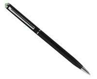 Black Ballpoint Pen topped with Peridot Crystal- MADE WITH SWAROVSKI ELEMENTS