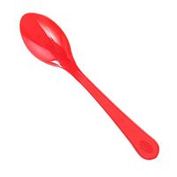 Candy Apple Red Plastic Spoons, Exquisite Solid Color Premium Plastic Cutlery, Heavy Duty Plastic Disposable Spoons (24-ct. Pack)