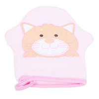 LALANG Cute Baby Bath Sponge Cartoon Soft Cotton Brush Rubbing Towel Ball Infant Bath Gloves(Pink)