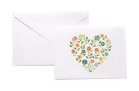 Floral Heart Stationery Note Card Set