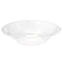 Exquisite Plastic Dessert/Salad Plates - Solid Color Disposable Plates - 100 Count (Bowls - 12 oz, Clear)