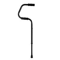 PCP Easy Riser Cane, Adjustable Height Lightweight Walking Stick, Two Handle sit to Stand, Black, Single Tip