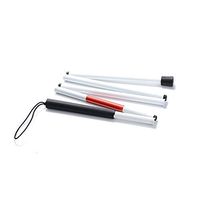 Easyinsmile Folding Blind Cane for The Blind, 4/5 Section Aluminum Construction,Reflective Red/Pink (Plating strengthening 5 Section)