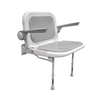 ARC DS4240-GR Deluxe Wide Seat with Back and Arms, Gray