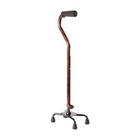Duro-Med Adjustable Quad Cane for Adults, Copper Spiral