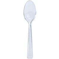 Party Dimensions 48 Count Plastic Teaspoons, Clear